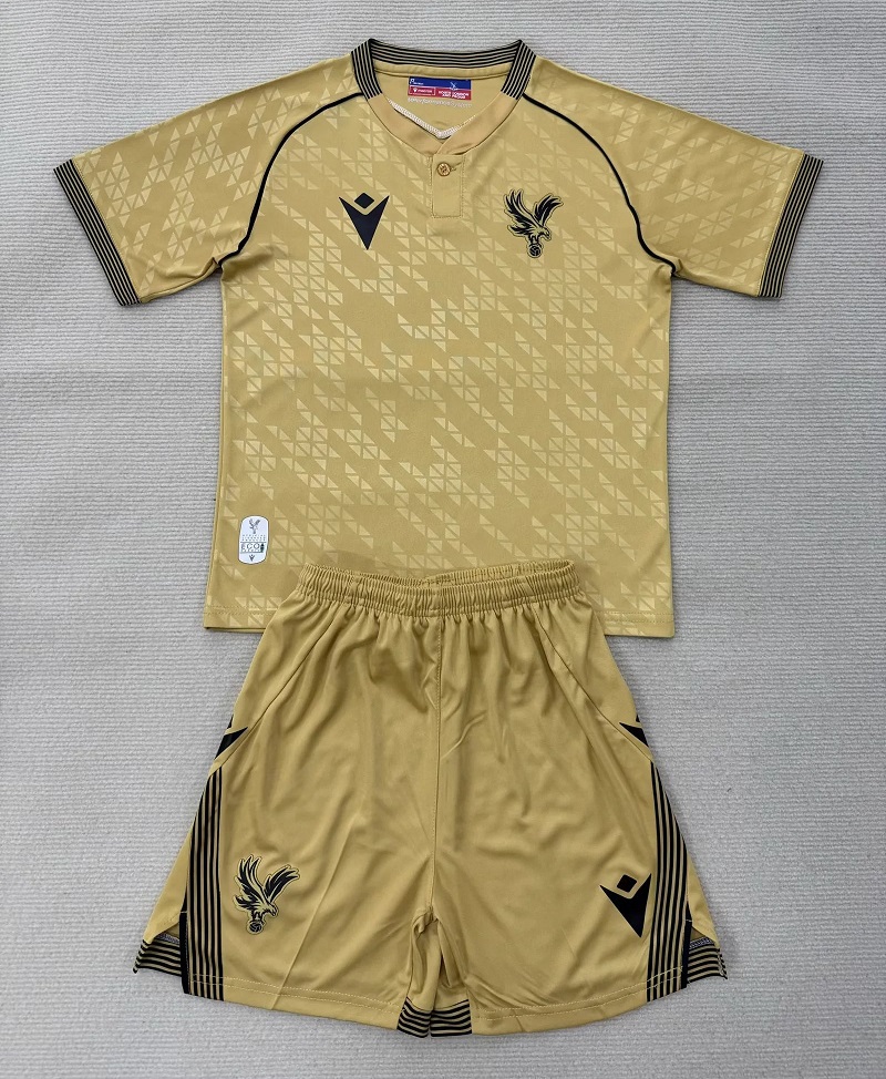 Kids-Crystal Palac 25/26 Away Golden Soccer Jersey